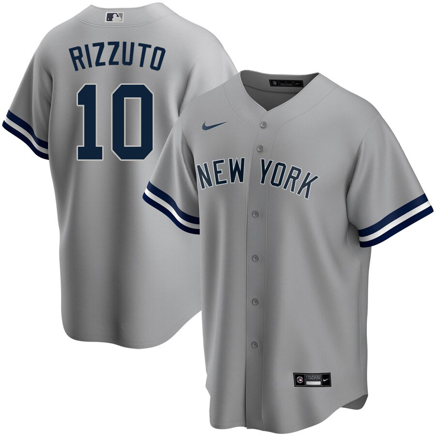 2020 Nike Men #10 Phil Rizzuto New York Yankees Baseball Jerseys Sale-Gray